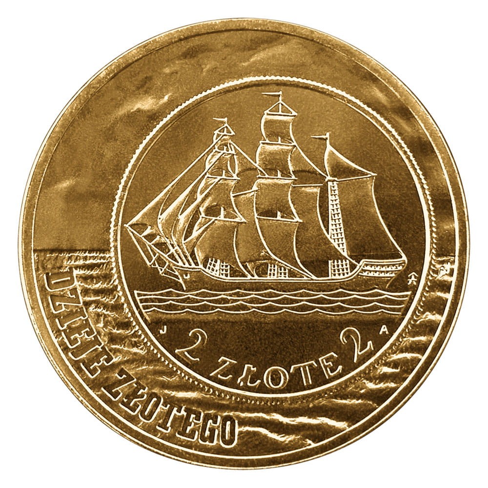 2 zł Dzieje złotego - żaglowiec 2005